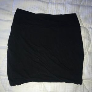 Plain black tight skirt